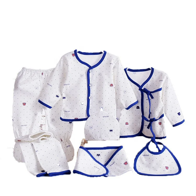 

Newborn Baby Clothes Gift Set 7 Pieces With Bibs No Box