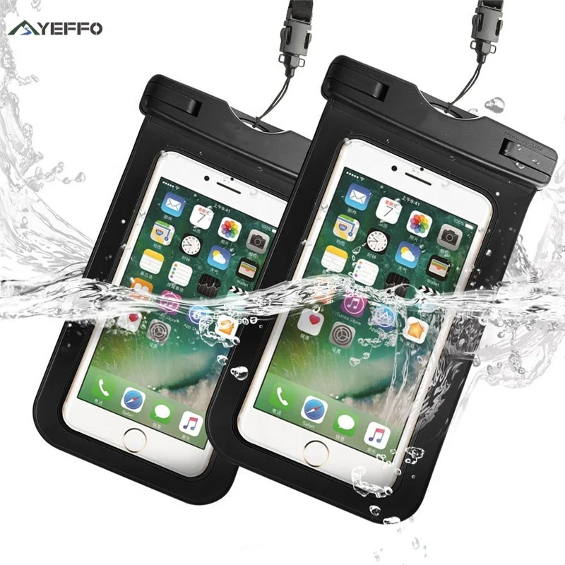 

Waterproof Phone Pouch IPX8 Waterproof Phone Case Dry Bag with Lanyard Compatible with iPhone 13/12/11 Pro XS