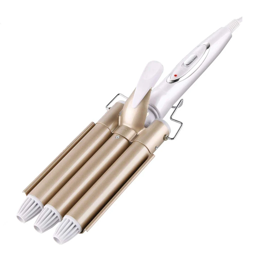 

Hot Selling Automatic Hair Curler Professional 3 Barrels Curling Iron Tong Hair Styling Tools, White,gold,purple