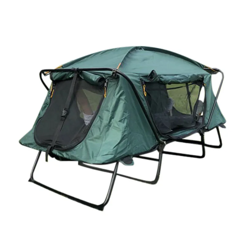 

outdoor camping equipments foldable bed tent double layer eco-friemdly waterproof oxford tent cot 2 man use