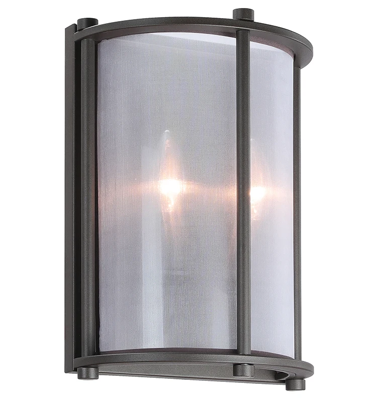 Farm house Dark Bronze Wall Light 2 Light Corridor Wall Sconce with Half Round Shade Wall Lamp for Living Room & Hallway