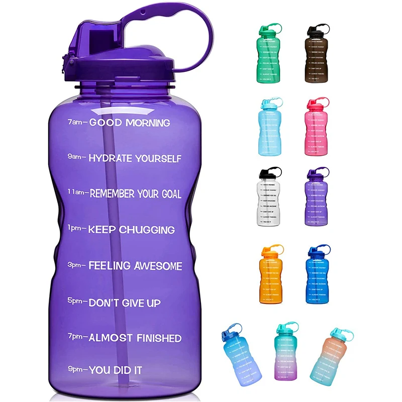 

2021 Amazon stock Custom logo Sports PETG Fitness GYM Water Jug 3.78L Food Grade With Handle Feature water pitcher