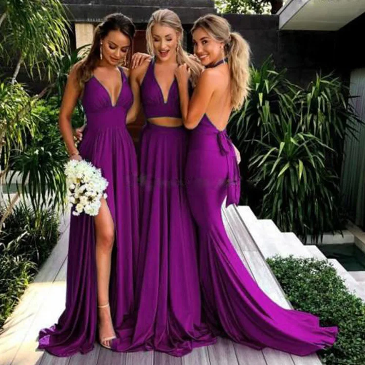 

New latest Plus Size O-neck Ladies Elegant Solid Color Sequins Evening Dress chiffon Formal Dress long bridesmaid dresses, Red, purple, black, sea blue, apricot
