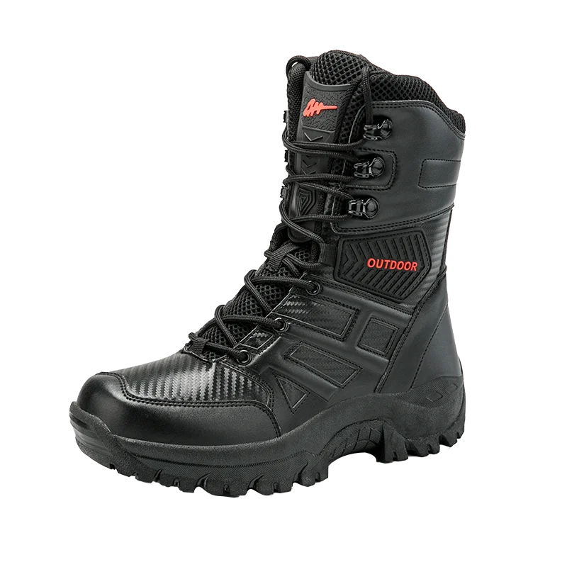 

2019 Wholesale barefoot jungle black leather combat tactical military mens boots