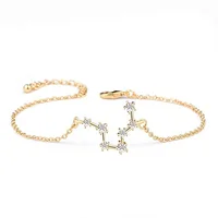 

Gold Plated Adjustable Astrology Horoscope Zodiac Bracelet Women