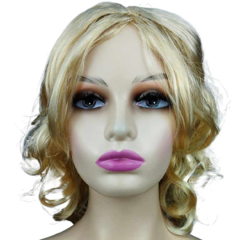 

LW-20QT High Quality Women Human Hair Wig Custom 20Inch Twisted Texture Wig, Daylight yellow,customized