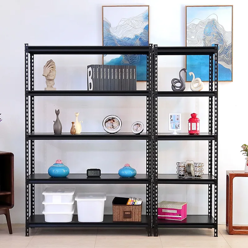 Wholesale Industrial Steel Slotted Angle Iron Rack Shelving 5tier Install Boltless Adjustable