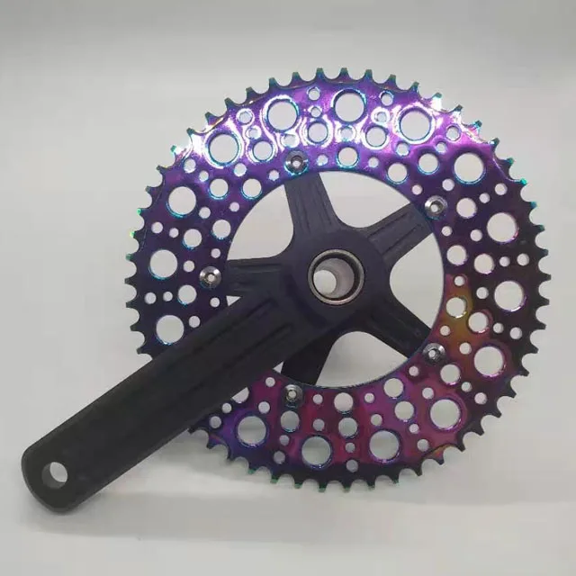 

Aluminium alloy folding bicycle chainwheel BCD130 chainring 45T 47T 53T 56T 58T bike crank 170mm hollow or square, Custom