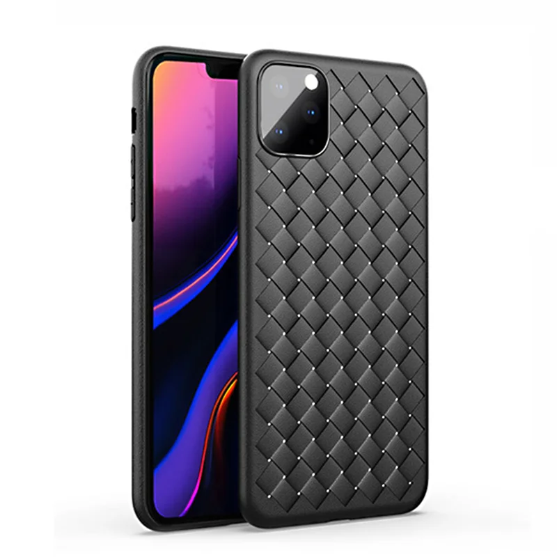 

Hot Sale Braided Hollow Slim Shockproof Mobile Cover for iPhone 12 Pro Max Soft TPU Solid Phone Case for Apple 11 Pro Max