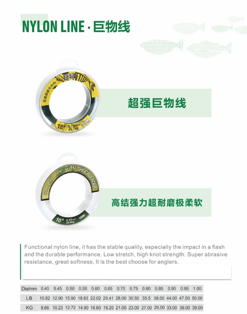 Functional 500m Nylon Fishing Line For Saltwater Product Copolymer Fishing Line Monofilament