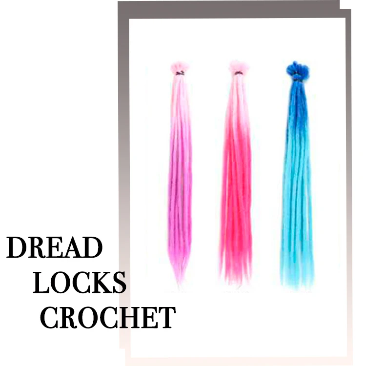 

Double color Faux Locs Humanhair Afro Kinky Crochet dread locks Synthetic Dreadlocks Hair Extension