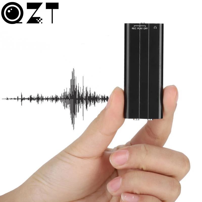 

QZT spy audio recorder small hidden digital voice recorders mini, Black