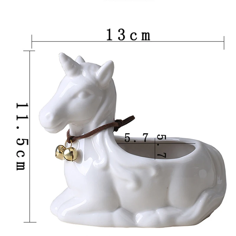 Modern Design New Home Gift Unicorn Ceramic Flower Pot For Home Decor ...