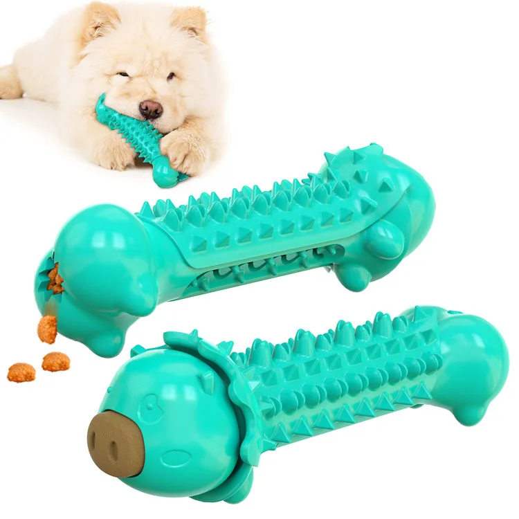 

New Pet Suppliesdog Toy Molar Stick Dog Toothbrush Rubber Chewing Toy, Blue, yellow, green