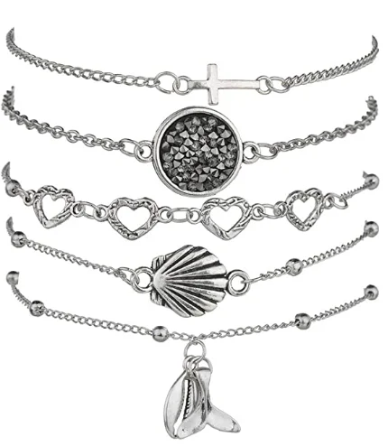 

Fishtail Pendant Bracelet Cross Bracelet Heart Bracelet for Women