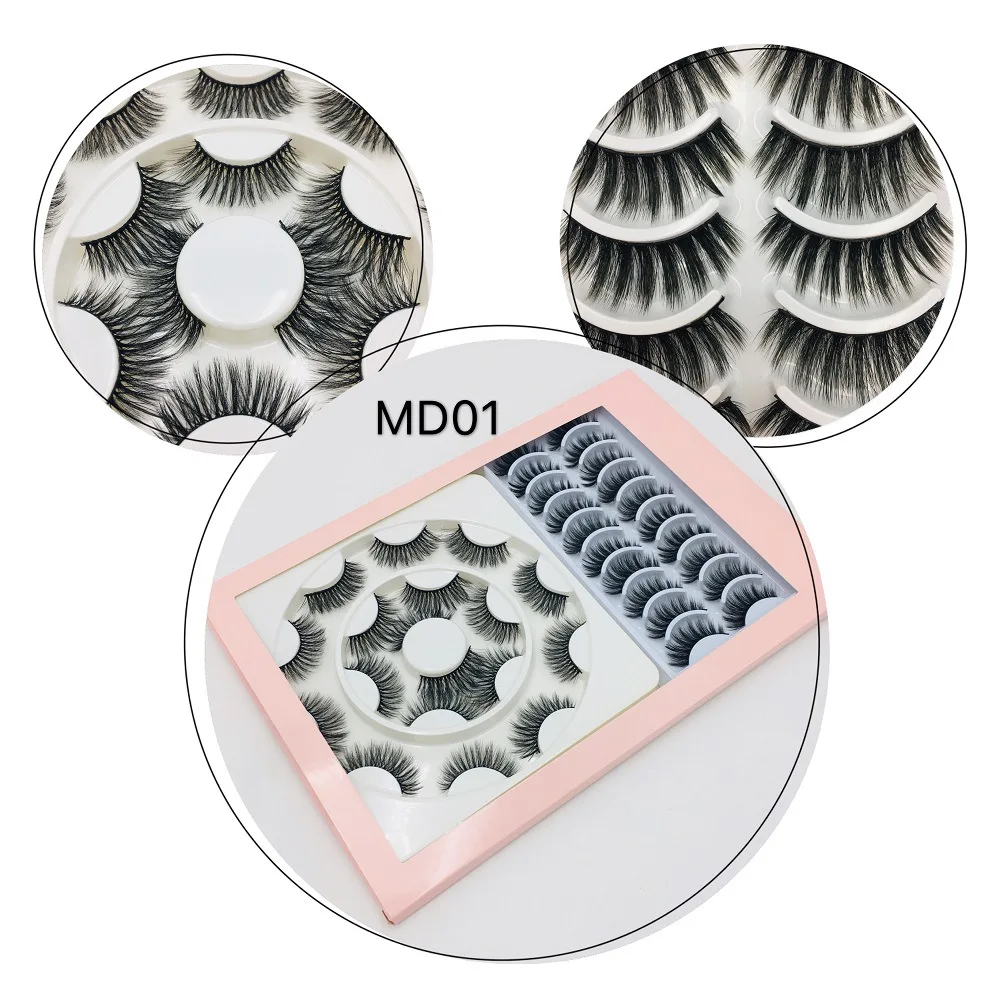 

Professional Supplier 18 Pairs Packs Of Faux Makeup Hand Made Mink Lashes In Bulk Custom Logo Eyelash Book Case, Natural black
