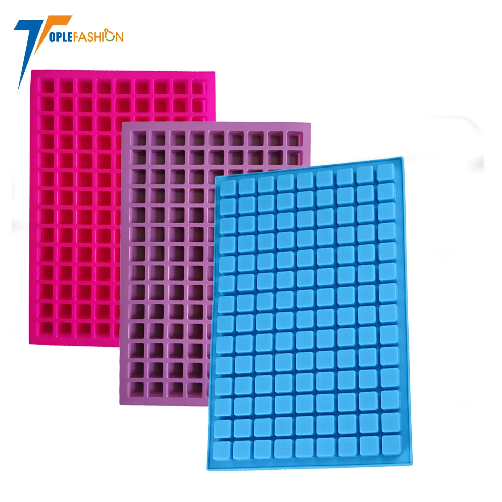 

126 Cavities square ice cube trays Caramel candy Silicone mold with dropper for chocolate Gumdrop Jelly silicone Gummy molds