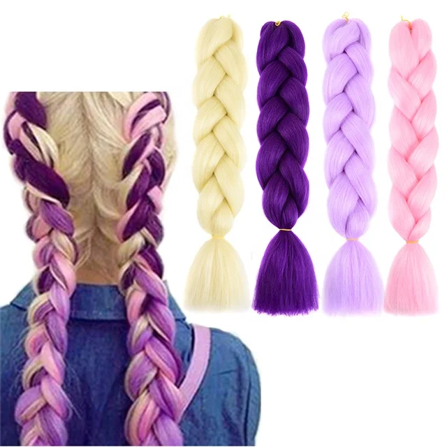 

Wholesale Fiber Hair Braiding Hair In 48 Inches Synthetic Pack Hair Ombre Extensions Attachment For Women Bulk Jumbo Braids