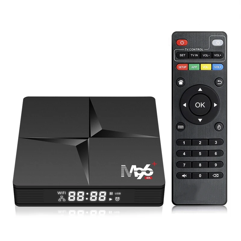 

New top sale M96+ android 10 tv box RK3318 4G 32G customized UI 4k BOX TV M96plus promotion cheap tv box, Black