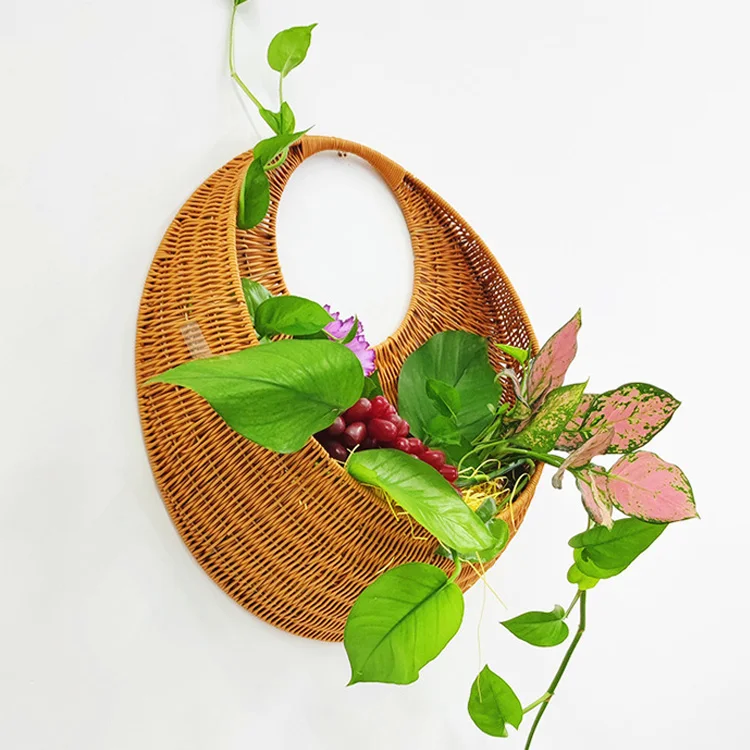 

woven wall hanging baskets holder african bathroom baskets hang on walls indoor basket for plants flower garden home decoration, Customized color