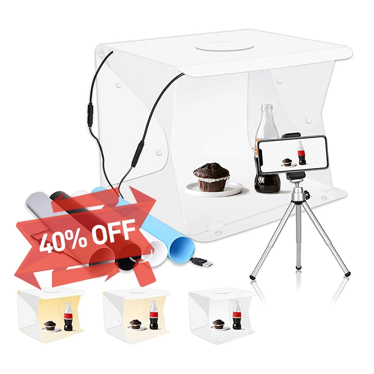 

Portable Foldable MINI USB LED Photography Camera 40CM Soft box Shooting Tent Caja para Fotos Photo Studio Box for Jewelry