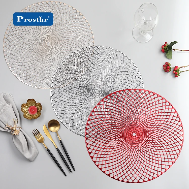 Source PVC placemats blue metallic round PVC leaf PVC table mat for restaurant m.alibaba.com