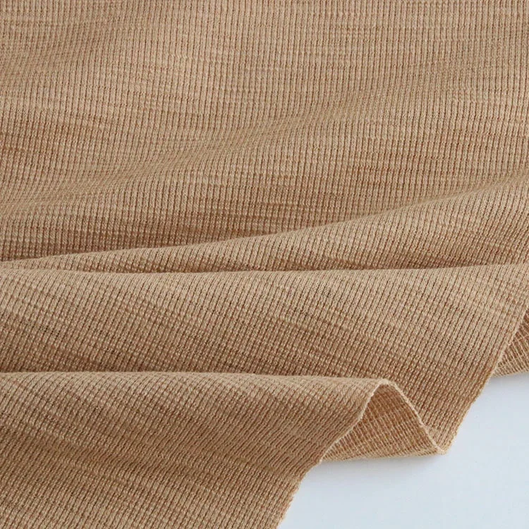 
9122# 63% polyester, 33% cotton and 4% spandex 2x1 Bamboo blend yarn weaved rib knit navy fabric 