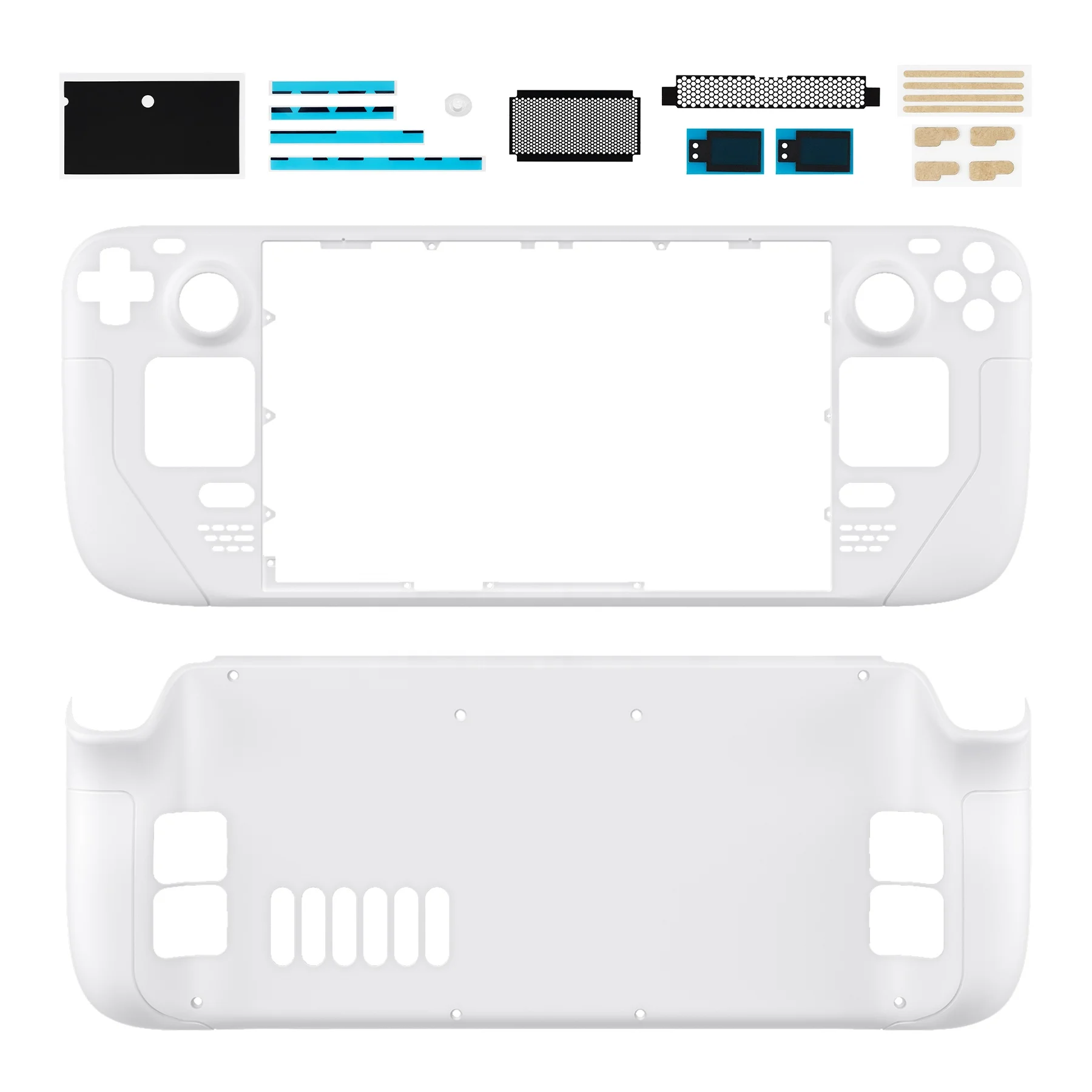 

eXtremeRate White Replacement Faceplate Back Plate Housing Shell For Steam Deck LCD Gaming Console