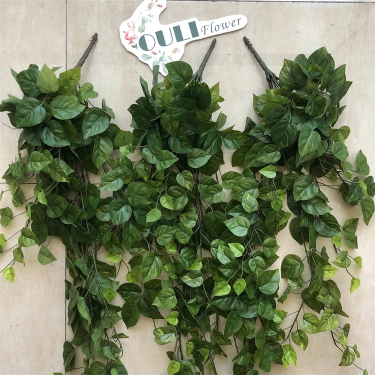 

Hot Sale N-0131 Boutique Artificial Hanging Greenery Ivy Vine Begonia Leaves For Home decorative