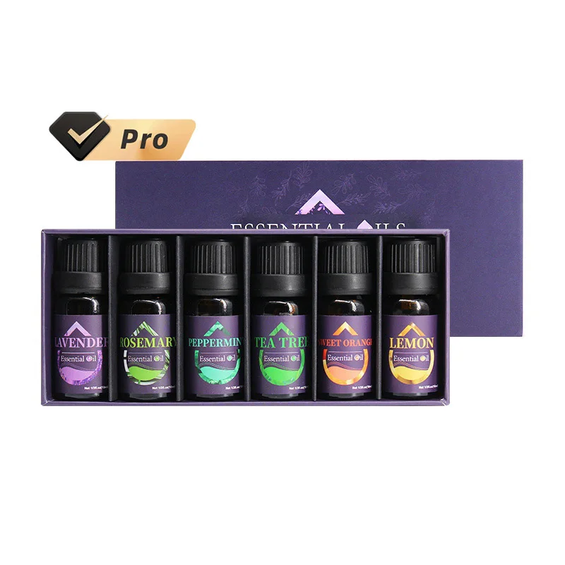 

Massage Essential Oil 6 Gift Set Organic Premium Fragrance Oil Set 10ml Essential Oils For Perfume Candles Soap Making Spa