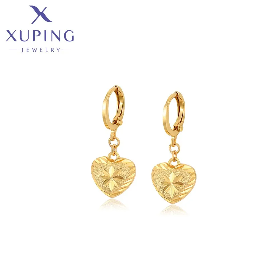 X000719922 Xuping jewelry Fashion Elegant Delicate 24k Gold Heart Style Elegant Women's Earrings