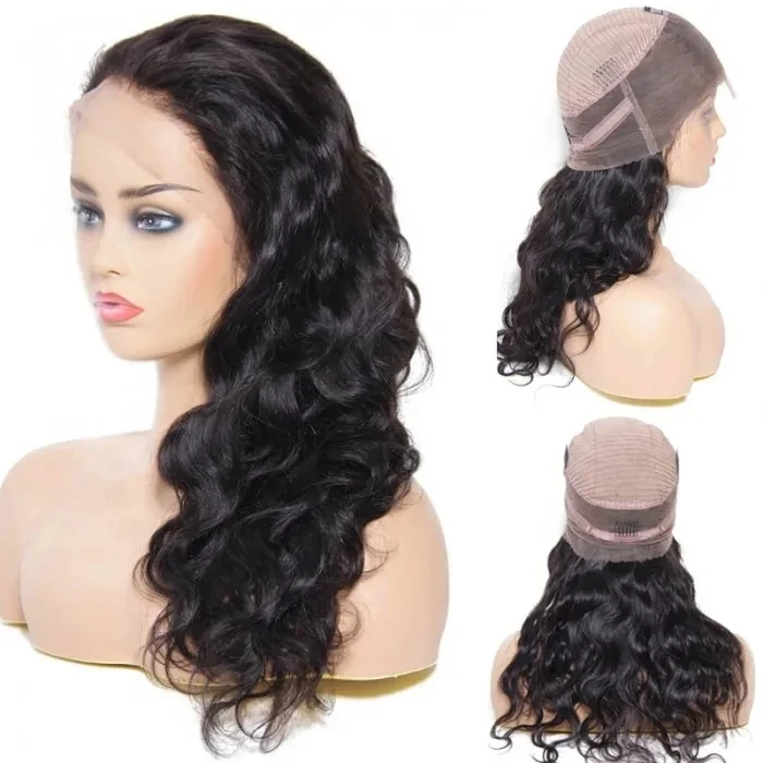 

Beicapeni 180 Density Glueless HD Transparent Lace Front Wigs Bone Straight Human Hair Wigs