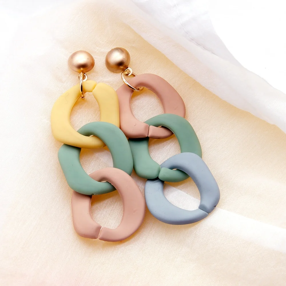

Fashion simple design Acrylic Drop Earrings,vogue jewelry earrings,personality women colorful earrings