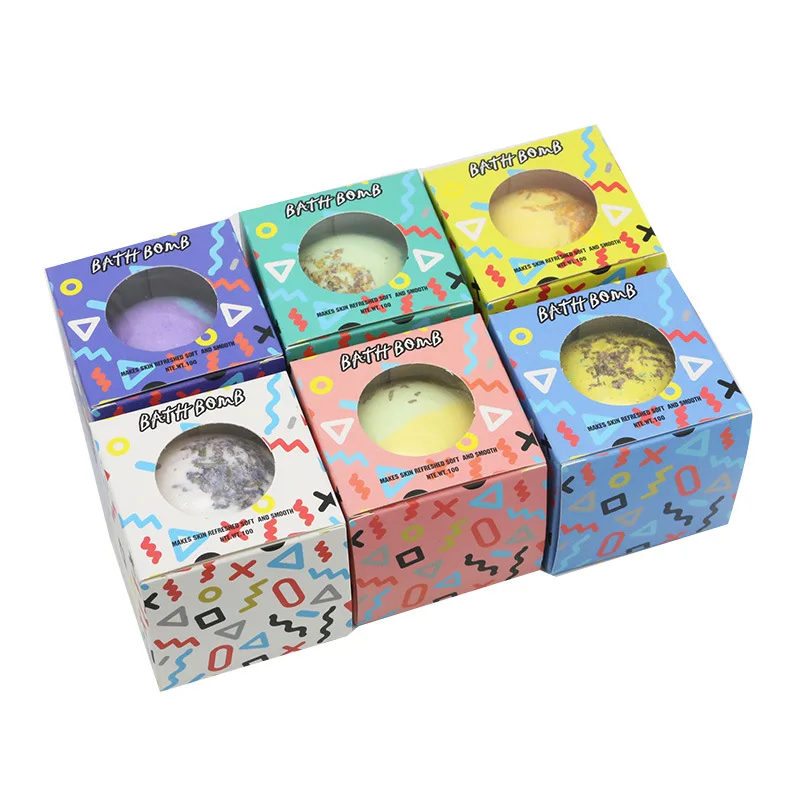

Hot sale 6 Colors Available Single Packaging Bath bomb mold Gift Box