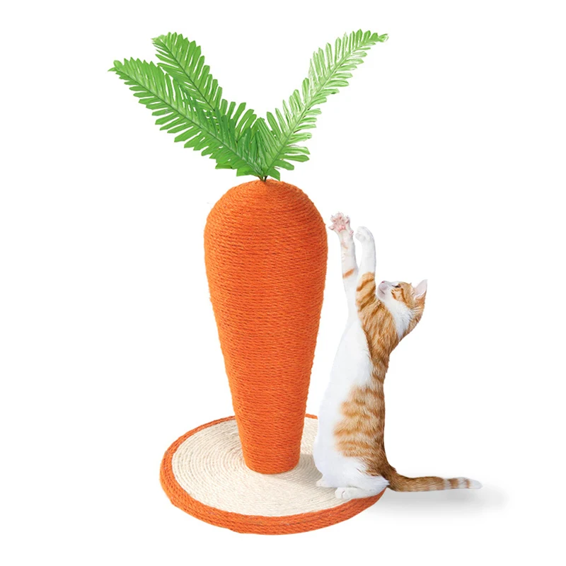 

Turnip Shape Cat Scratching Post with Natural Sisal Rope Indoor Catnip Toy For Cat Durable Cat Scratcher