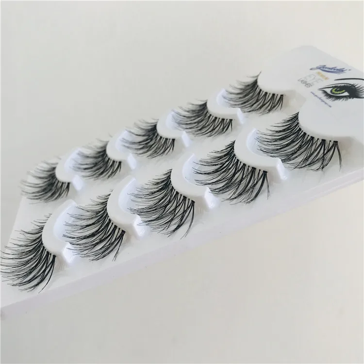 

Free logo Eyelash Vendor Customized Hotsale Fast Delivery 5 Pairs Handmade Makeup Eye Lashes