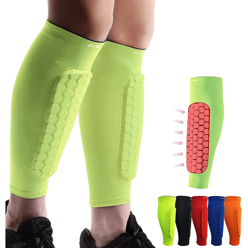 

Lightweight Calf Support Sleeve Football Kids Adults Soccer Shin Guard Muaythai