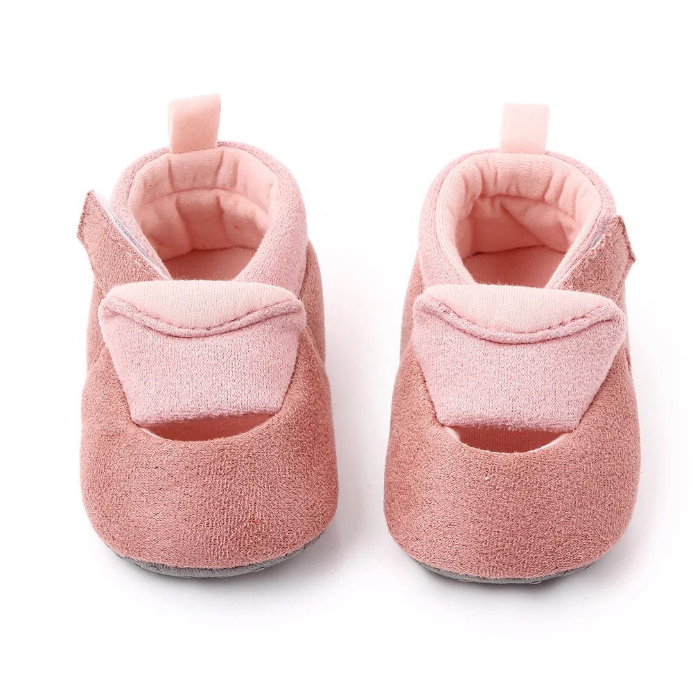 Pink Beautiful Fancy Baby Girls Shoes Newborn Cotton Shoes factory