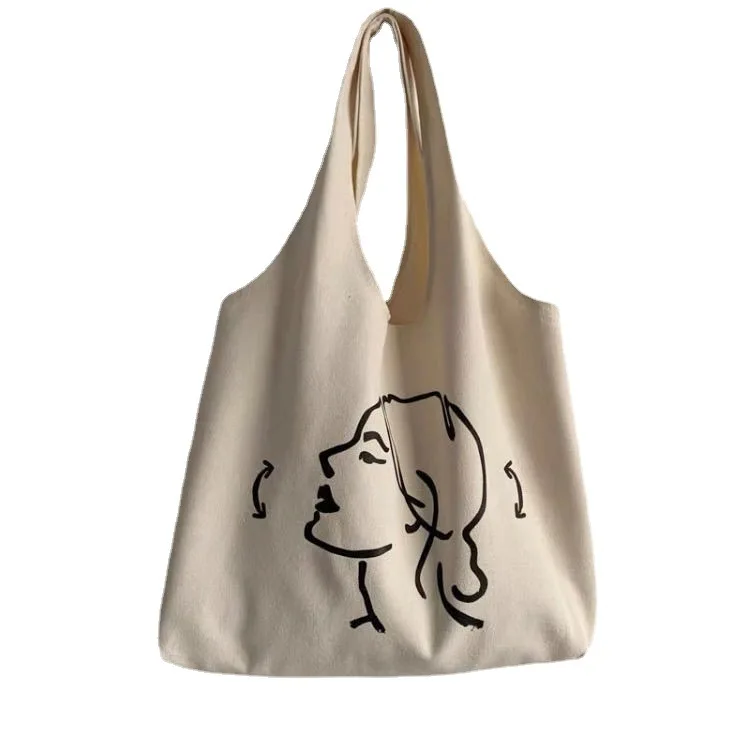 

Custom Logo Tote Shopping Bag Organic Cotton Fabric Best Canvas Bag