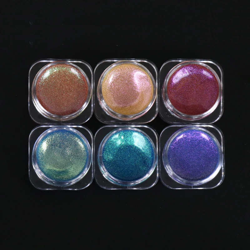 

Golden Phoenix water activated duochrome magic rainbow pigment color face body paint cosmetic chameleon eyeshadow for makeup, Muliti-color