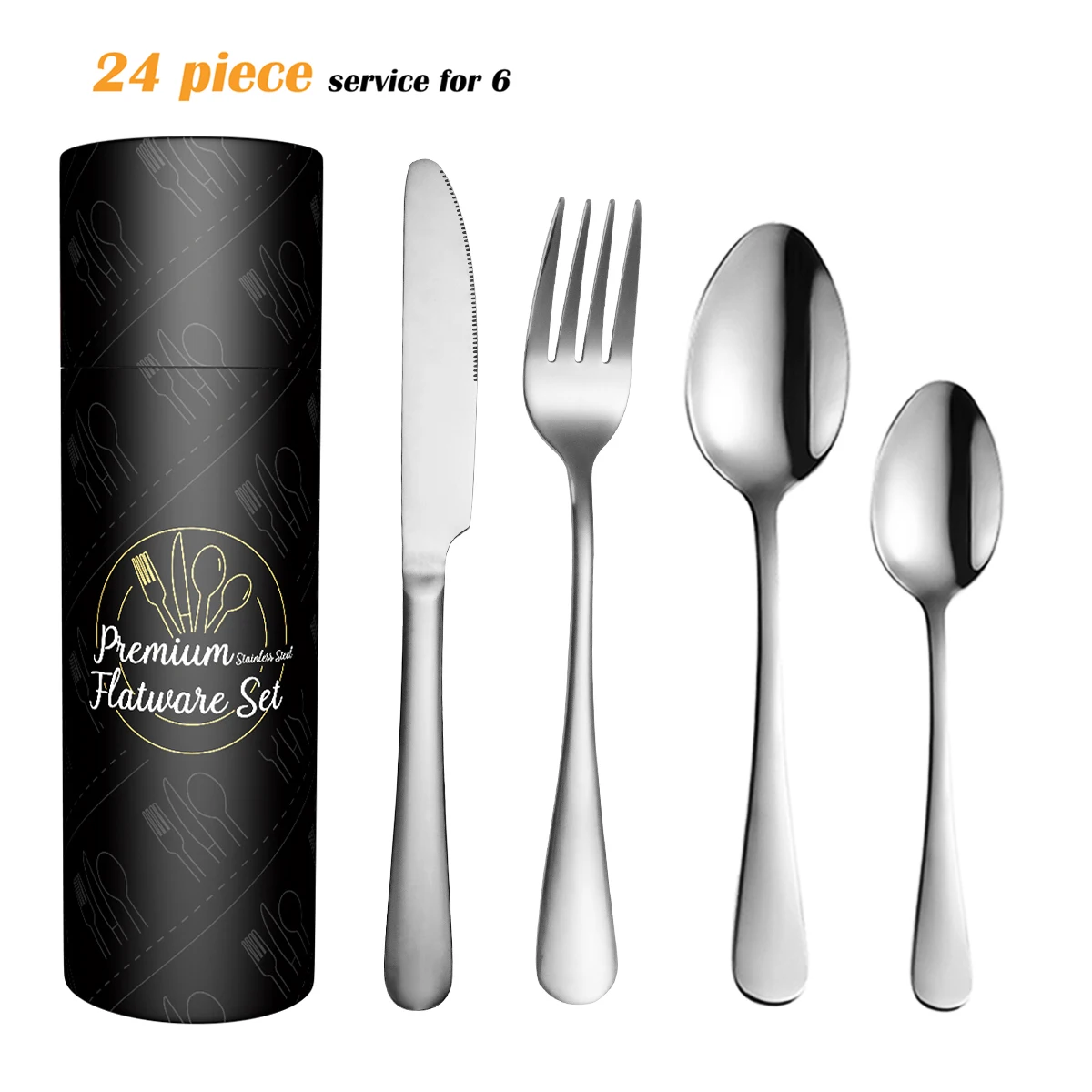 

Wholesale Kitchen Wedding Restaurant Flatware Knife Spoon Fork Set Stainless Steel Bestek Silver Cutlery With Gift Box, Silver,gold,black,rose gold,colorfui
