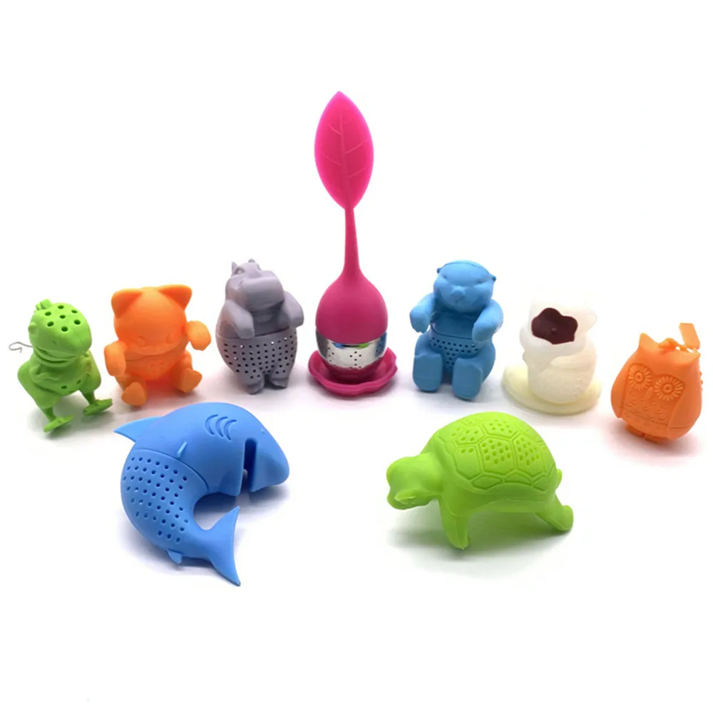 

BHD Owl Design Silicone Creative Tea Bag Reusable Tea Infuser Strainer Set, Custom