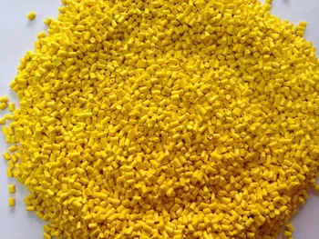 
recycled HDPE yellow color masterbatch with Plastic Raw Material Pellets price 