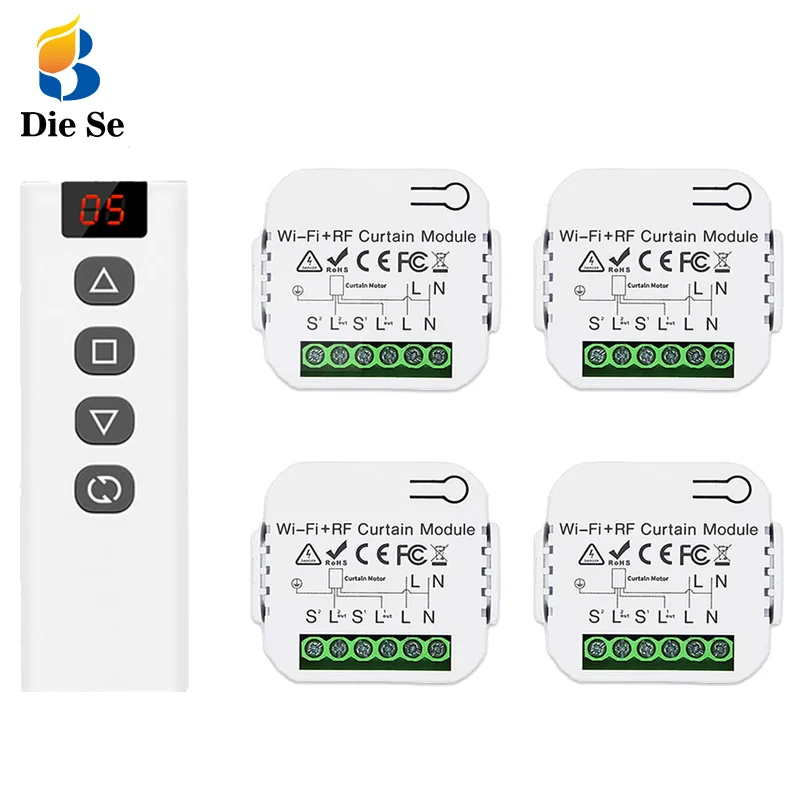 

TUYA APP remote control smart wifi switch module for curtain control with switch module 1gang for 1 curtain switch