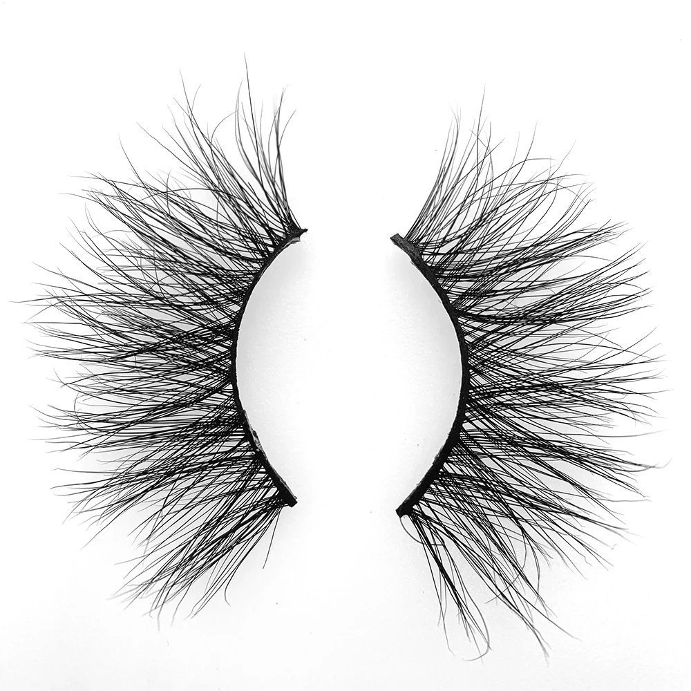 

Own Brand Thick Dramatic Eyelash Long Soft Mink Lashes Vendor 25Mm Full Strip Lashes 3D Mink Eyelashes, Black