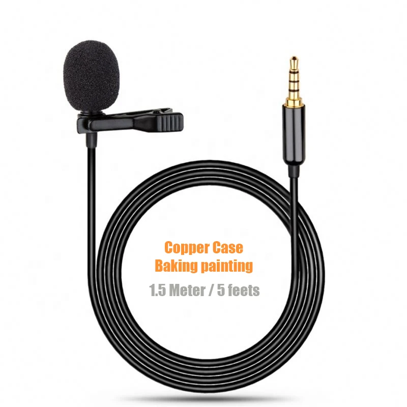 

WIK-JM Manufacturer wholesale free sample professional mini lavalier microphone for professional lapel mic, Black