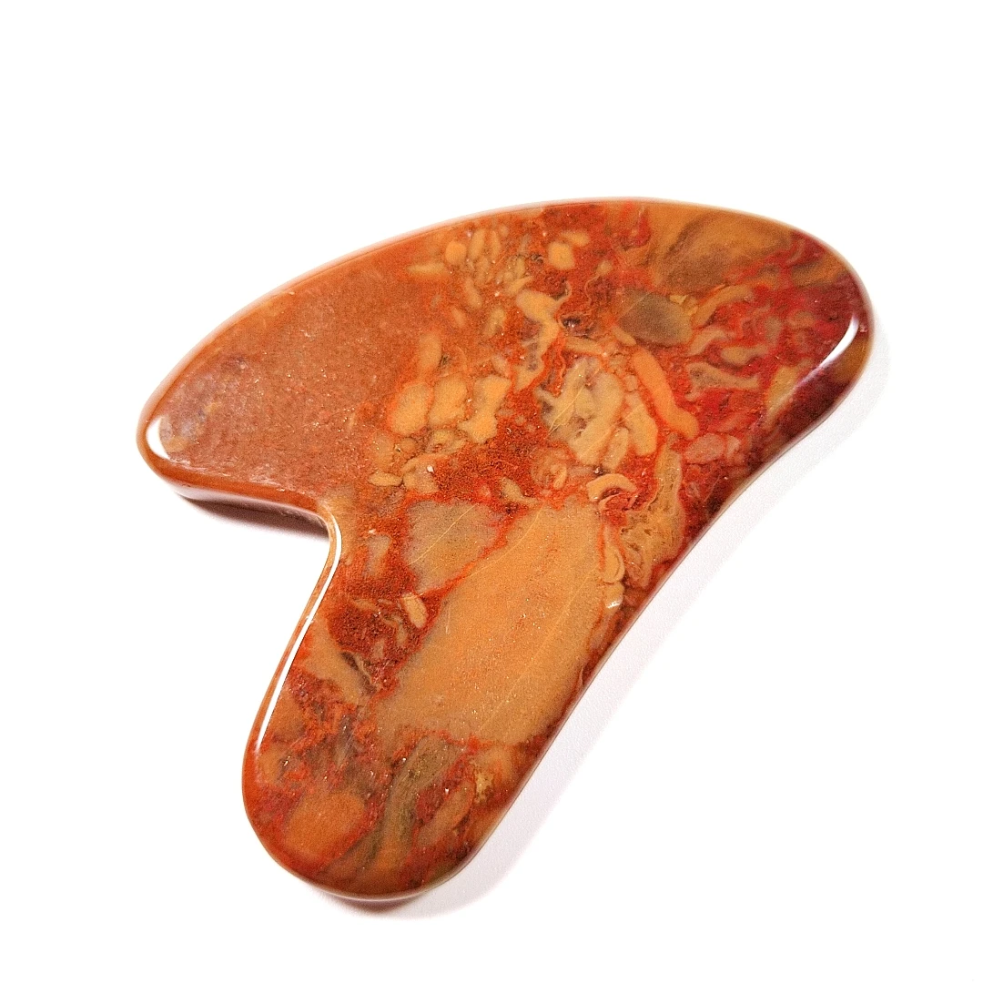 

chinese traditional massager 100% natural gua sha jade tool heart scraping massage mookaite jasper