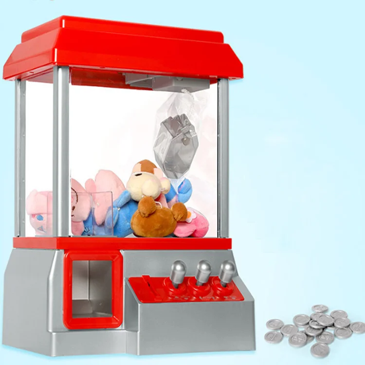 

ABS Plastic Vending Candy Grabber Machine Toy Mini Doll Slot Game Arcade Candy Coin Operated Game Entertainment Claw Machine