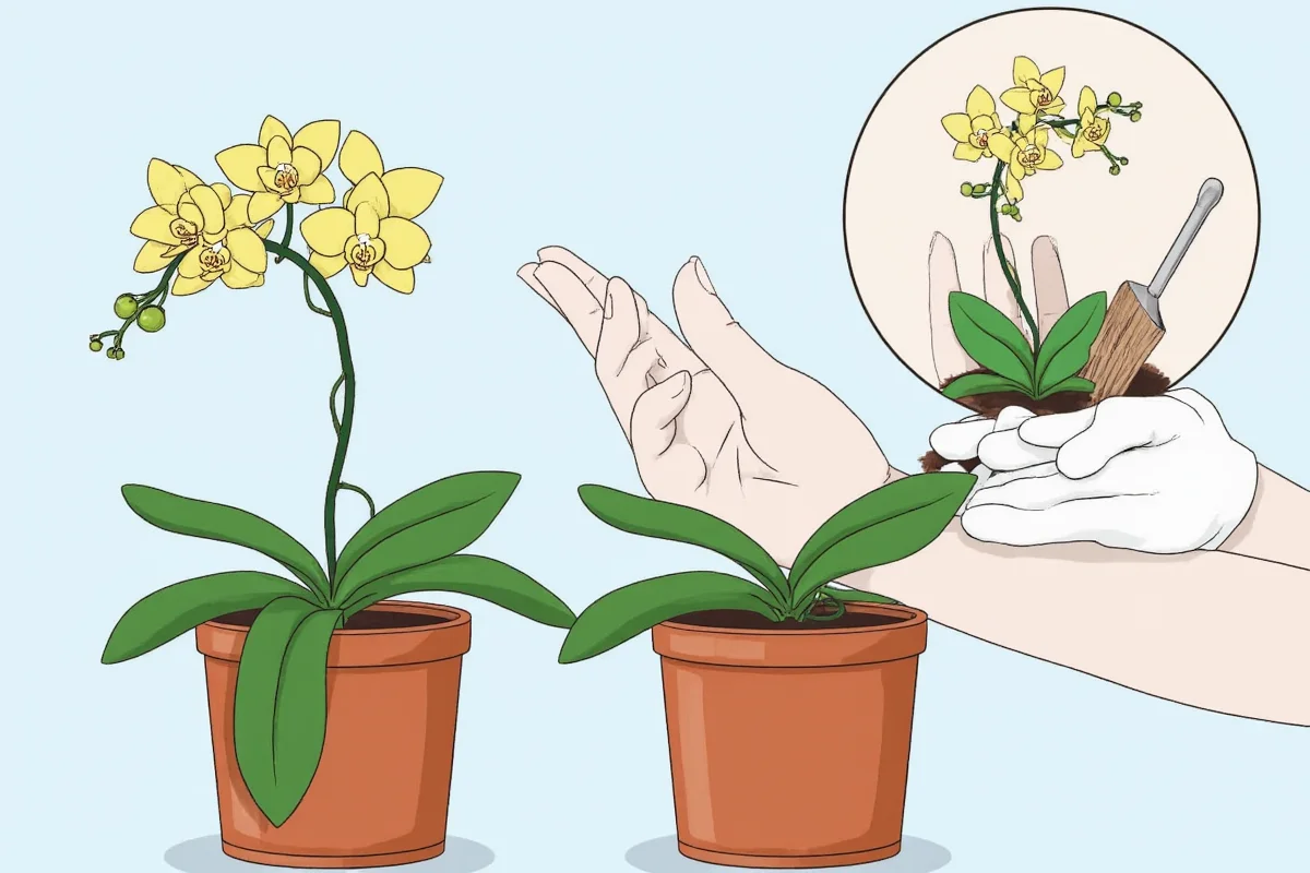 how to plant an orchid in a pot