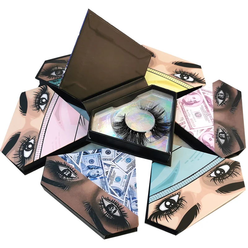 

AG070 A free sample extension glue professional magnetic clear eyeliner short real mink eyelashes, Black color